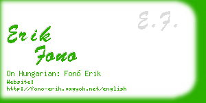 erik fono business card
